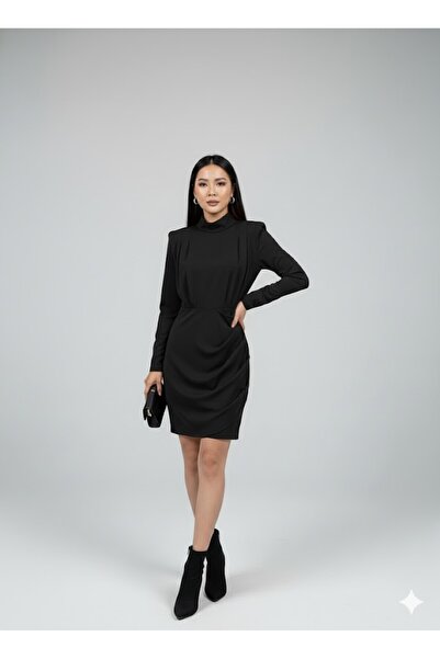 cemo Women's Shoulder Pad Piece Short Dress