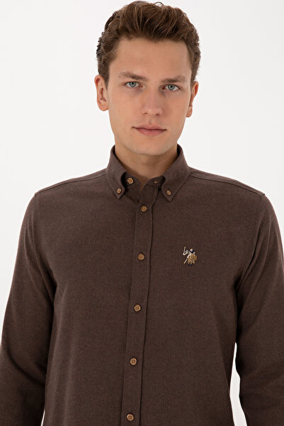 U.S. Polo Assn. Men's Coconut Long Sleeve Basic Shirt 50307686-Vr153