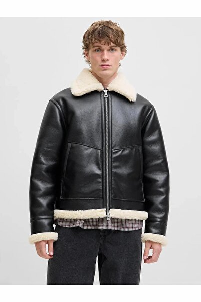 Jack & Jones Jack Jones Liverpool Aviator Faux Leather Men's Jacket 12282948