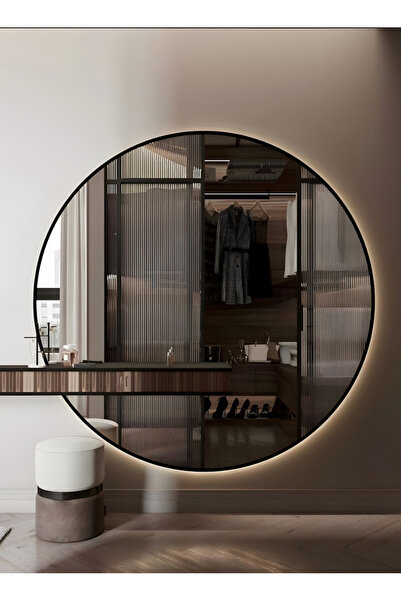 Taimi Extra Large Mirror with Stylish Backlit Design 100cm-For Makeup,Dressing Room,Living Room,Black