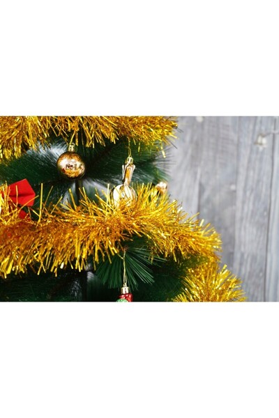 Bibilel Christmas Tinsel Bibilel, Gold, 2 m x 11 cm, PVC Foil, Indoor/Outdoor