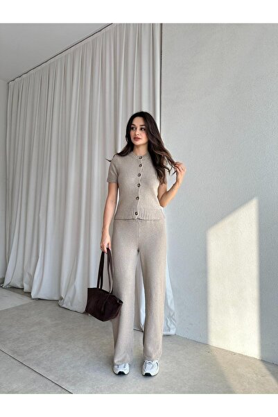 Mooi Butik Σετ πλεκτών ενδυμάτων ZEUS 8681 - Βιζόν