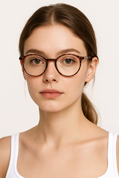 Chunky Frame Leopard Frame Women's Blue Light Protective Blue Block Screen Glasses