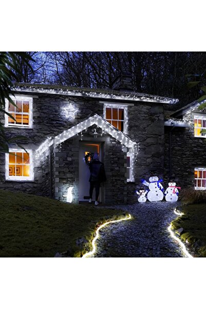 Flippy Luminițe de Crăciun Țurțurțuri, Margini Intermitente, IP65, 5 m, 120 L...