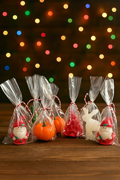 Candles Flame Yılbaşı Temalı 8’li Mum Seti – Dekoratif & Kokulu