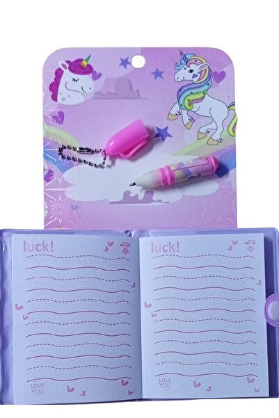 Kezban Tekstil Tiny Notebook with Pen Set with Pen 1 Piece 7.5 X10.5 cm Puffy