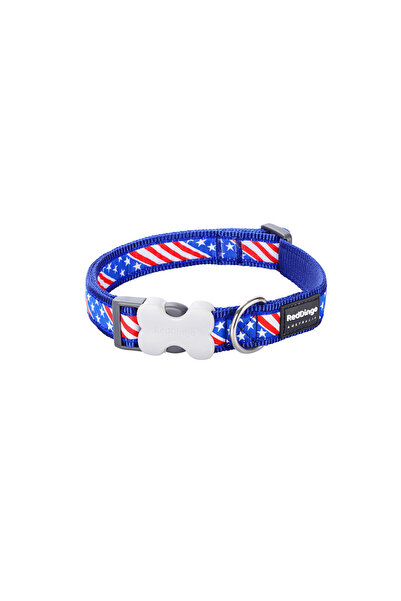 RedDingo Dog collar Red Dingo STYLE US FLAG 41-63 cm