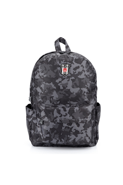Beşiktaş Lisanslı Gri Kamuflaj Orijinal Sırt Çantası