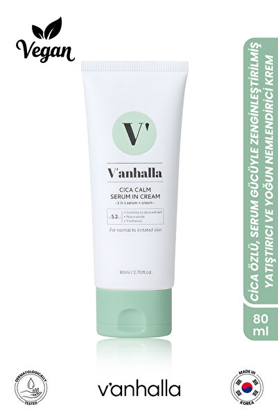 v'anhalla Cica Calm Nemlendirici | Panthenol + Centella Asiatica Yatıştırıcı Krem 80ml