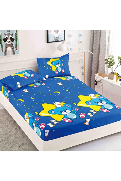 OEM Double bed cover set with elastic, 3 pieces, 180x200cm