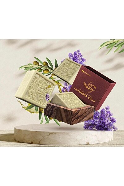 Hemdems Natural Handmade Lavender Soap 125 g – Olive Leaf Extract, Moisturizing