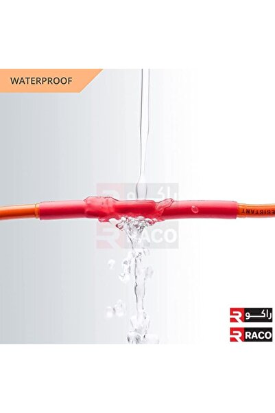 Raco Heat Shrink Sleeve, Heat Shrinkable Tube for Cable Insulation, 1 Meter (10mm, Red)