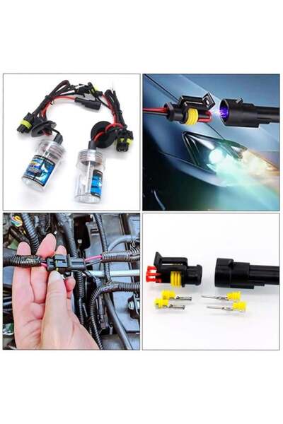 Powermaster PM-28532 HID JST Konnektör Seti Oto Elektrik Kablo Soketleri Su Geçirmez 352 Parça