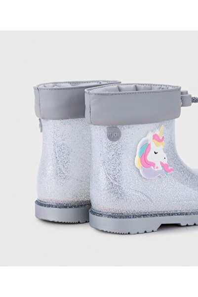 IGOR Παιδικές μπότες βροχής Bimbi Unicornio Glitter Ασημί
