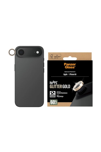 CARE by PanzerGlass® Protecție cameră pentru iPhone 17 Air, cercuri, cu separare optică, sticlă securizată, auriu