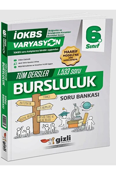 Efsane Yayınları 6.Sınıf Gizli Yayınları İOKBS Bursluluk Soru Bankası Tüm Dersler - 1.533 Soru / Maarif Modelli