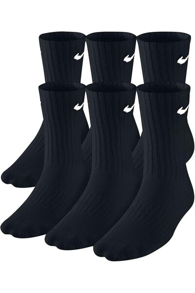 Nike Șosete Dri-Fit Classic Cushioned Crew (Mărime mare, Negru/Alb/Alb)