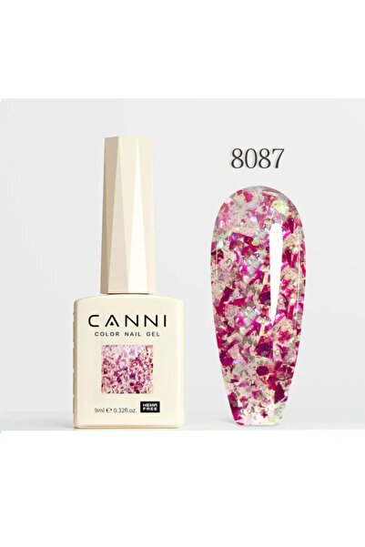 Canni 9 ml Glitter Uv Led Kalıcı Oje Hema Free 8087