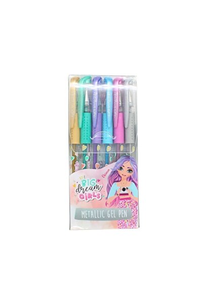 Big Dream Girls Set de 6 pixuri colorate, metalice,