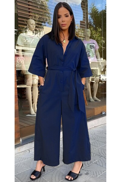 Sacrosa Keten Günlük Tulum Elbise