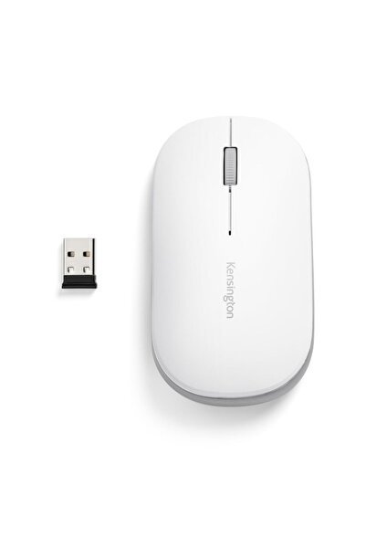 KENSINGTON SureTrack Mouse — wireless or Bluetooth, medium size, White