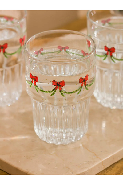 LC Waikiki LCW HOME Floral Printed Glass Cup Set of 4 380 Ml