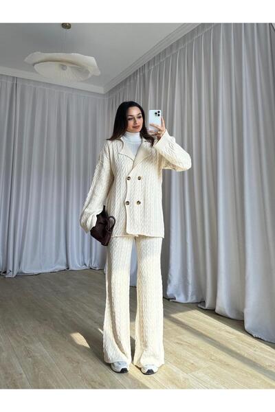 Mooi Butik Janie Knitwear Set 8475 - Cream