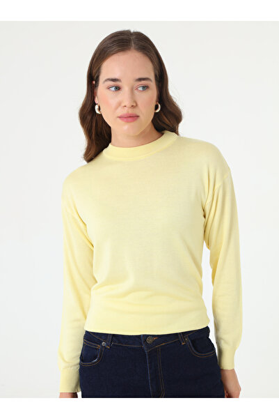 Refka Soft Knitted Basic Sweater - Light Yellow-