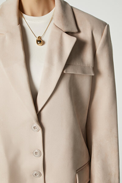 Ritnice Women's Thomas Suede Stone Blazer Jacket