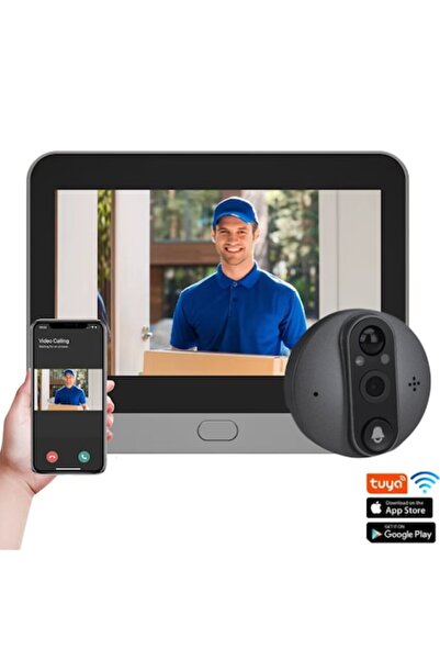 Valpa Smart Vizor electronic, ecran de 4,3 inci, cameră HD de 3MP, vedere nocturnă, negru