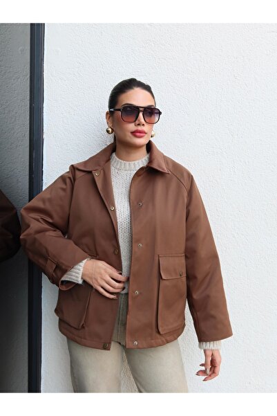 ESRAHELVACI Кадифена яка, ватирана яке