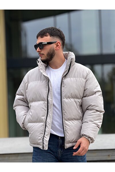 KINGAF Men's Patterned Inflatable Coat