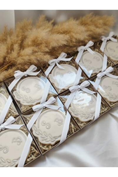 Maku home Kişiye Özel İsimli Söz, Nişan, Düğün Kutulu Silver Butik Kurabiye -...