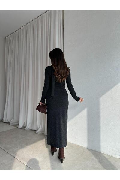 Mooi Butik Candis Knitwear Scarf Set 8512 - Black