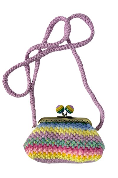 Uretti - Öznur 7392 4246 Hand Knitted Rainbow Model Mini Crossbody Bag