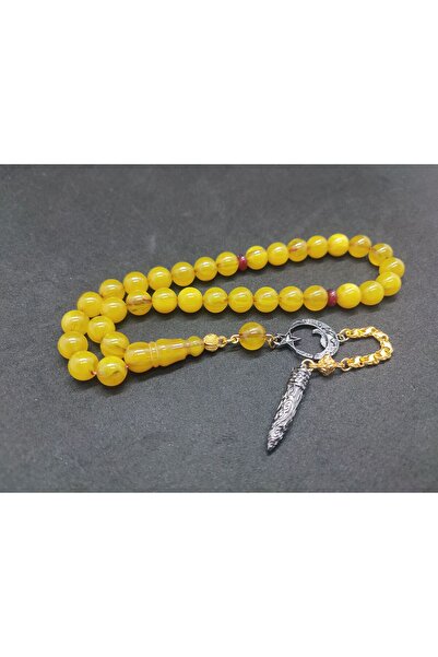 İskeçe Exclusive Şevket Alkan Masterpiece Made from Habbeden Veined Crimped Amber Certified 8613