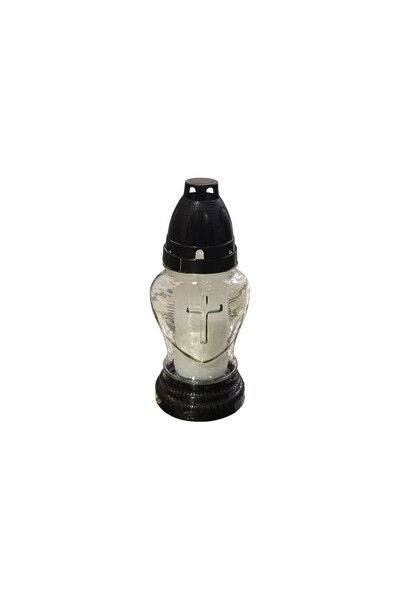 Gimihome Lumânare nouă din sticlă cu capac, timp de ardere 14 ore, 8 x 18,5 c...