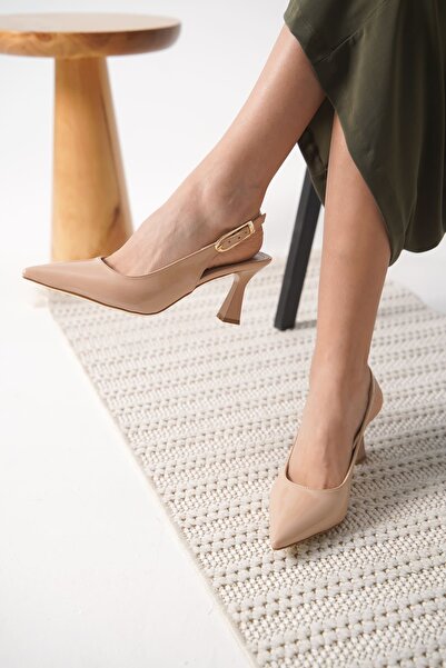 TRENDELLA Ophelia Women's Nude Patent Leather Heeled Shoes