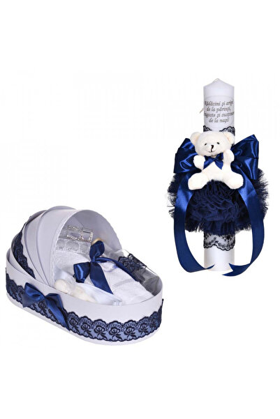 BebeNou Σετ Βάπτισης Denikos & Λαμπάδα με Μήνυμα για Αγόρι