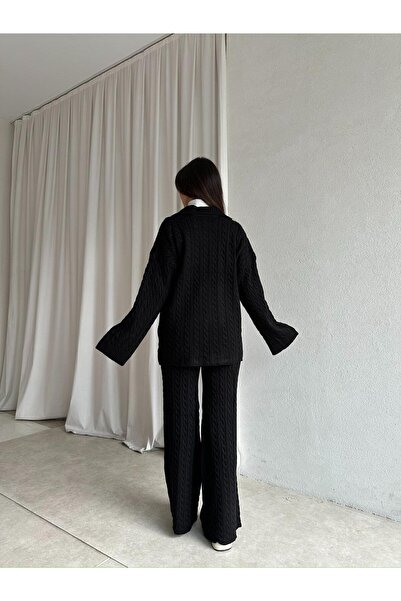 Mooi Butik Janie Knitwear Set 8475 - Black