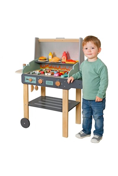 ideal STORE idealSTORE Set de joacă cu grătar mobil din lemn, 65,5 x 32 x 71 cm