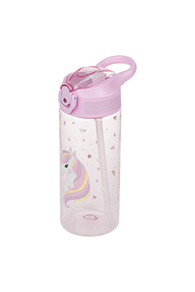 Baagl Tritan bottle with straw Rainbow Unicorn, 500 ml