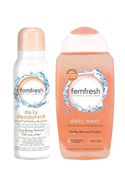 Femfresh غسول يومي وبخاخ مزيل للعرق للمناطق الحساسة