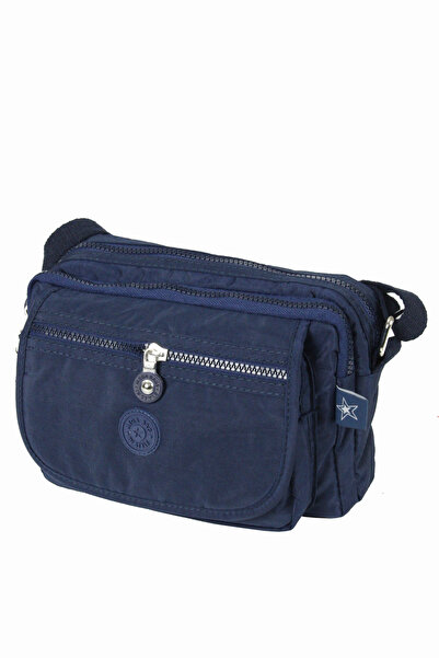 MEGA BAG 215 حقيبة كروس نسائية من قماش كيبلينغ باللون الأزرق الداكن