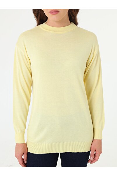 Refka Soft Knitted Basic Sweater - Light Yellow-
