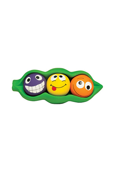 Happy Pet Peas in a Pod Latex Smiling Face Pea Teether Dog Chew Toy