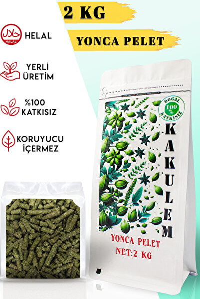 Kakulem SERTİFİKALI Tavşan Hamster Kemirgen Yonca Pelet Yem 2 KG