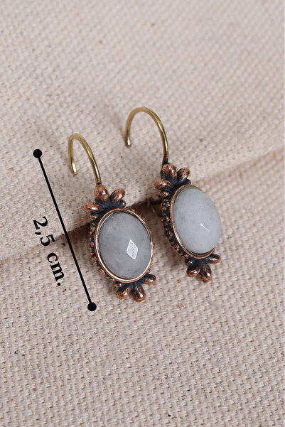 Süspüs Accessories White Quartz Stone Authentic Earrings