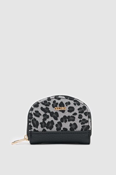OLLBAG Jefece Black Leopard Pattern Bag Wallet
