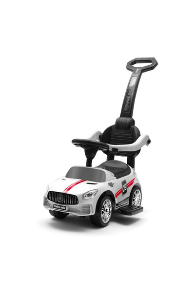 Babymix Push car, Baby Mix, Racer, With side protections, With melodies and horn, White